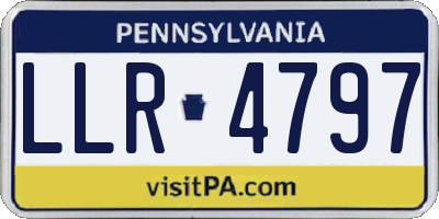 PA license plate LLR4797