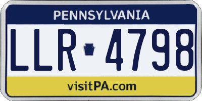 PA license plate LLR4798