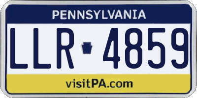 PA license plate LLR4859