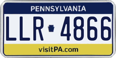 PA license plate LLR4866