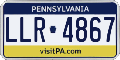 PA license plate LLR4867