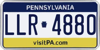 PA license plate LLR4880