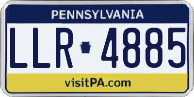 PA license plate LLR4885