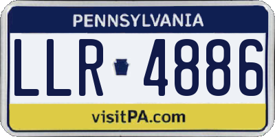 PA license plate LLR4886