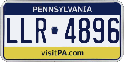 PA license plate LLR4896