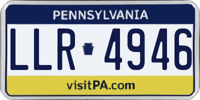 PA license plate LLR4946