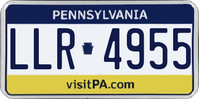 PA license plate LLR4955