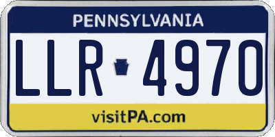 PA license plate LLR4970