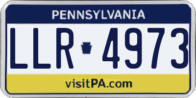PA license plate LLR4973