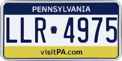 PA license plate LLR4975