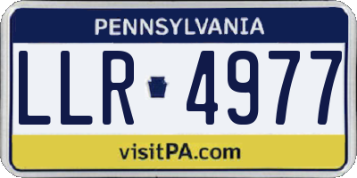 PA license plate LLR4977