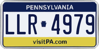 PA license plate LLR4979