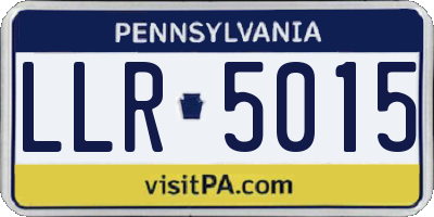 PA license plate LLR5015