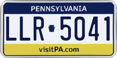 PA license plate LLR5041