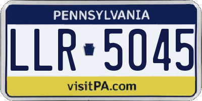 PA license plate LLR5045