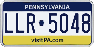 PA license plate LLR5048