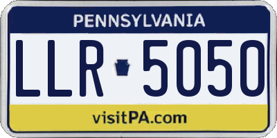 PA license plate LLR5050