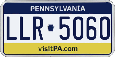 PA license plate LLR5060
