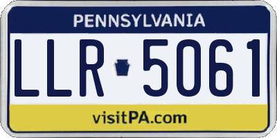 PA license plate LLR5061