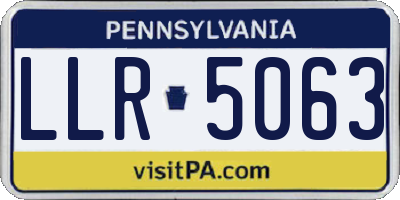 PA license plate LLR5063