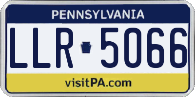 PA license plate LLR5066
