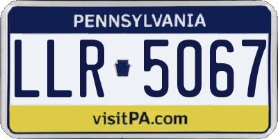 PA license plate LLR5067