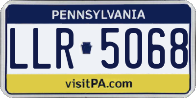 PA license plate LLR5068