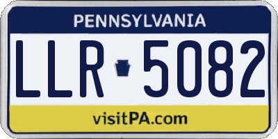 PA license plate LLR5082