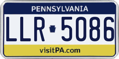 PA license plate LLR5086