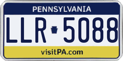 PA license plate LLR5088