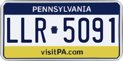 PA license plate LLR5091