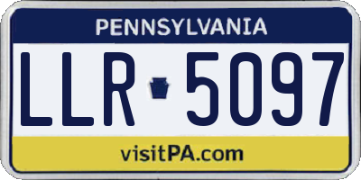 PA license plate LLR5097