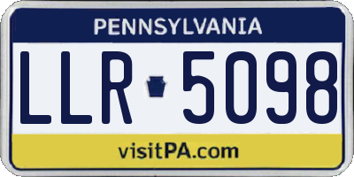 PA license plate LLR5098