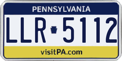 PA license plate LLR5112