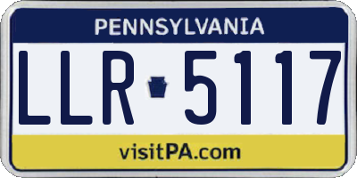 PA license plate LLR5117