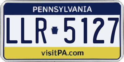 PA license plate LLR5127