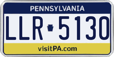 PA license plate LLR5130