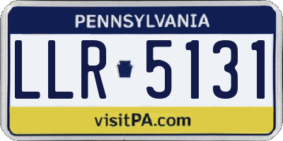 PA license plate LLR5131