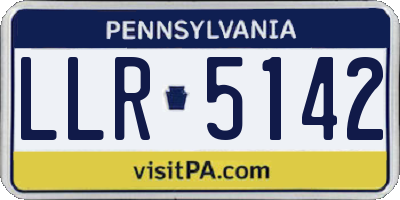 PA license plate LLR5142
