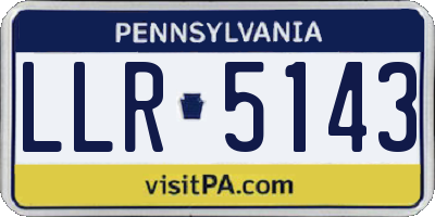 PA license plate LLR5143