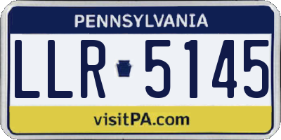 PA license plate LLR5145