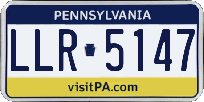 PA license plate LLR5147