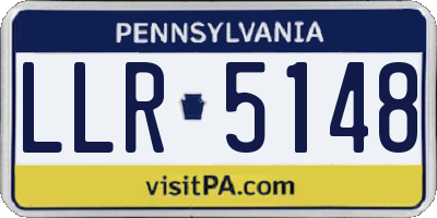 PA license plate LLR5148
