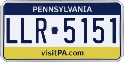 PA license plate LLR5151