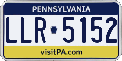 PA license plate LLR5152