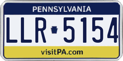 PA license plate LLR5154