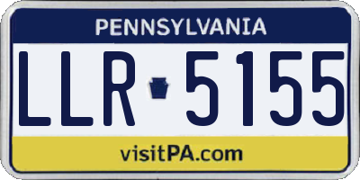 PA license plate LLR5155