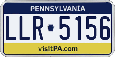 PA license plate LLR5156