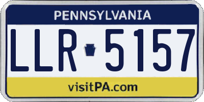 PA license plate LLR5157