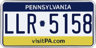 PA license plate LLR5158